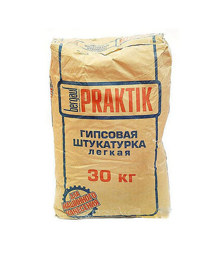 Штукатурка Bergauf Praktik гипсовая, 30кг 438x503 в Материке