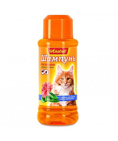 Шампунь для кошек Amstrel антипаразитарный, с маслом пальмарозы и алоэ (320мл)