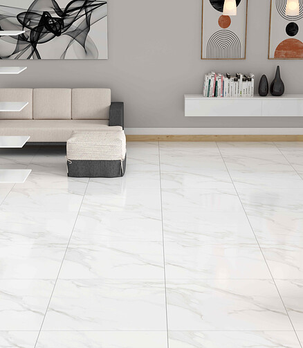 Керамогранит Colortile STATUARIO MERCURY 60х60 см 1,44 м2 цвет white 438x503 в Материке