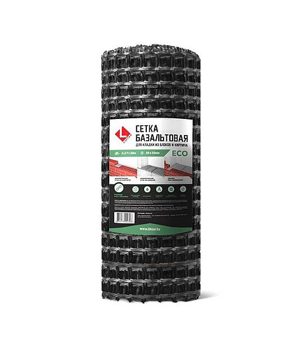 Сетка базальтовая для кладки LIHTAR ECO; рулон 0,37х25м; яч.25х25 438x503 в Материке