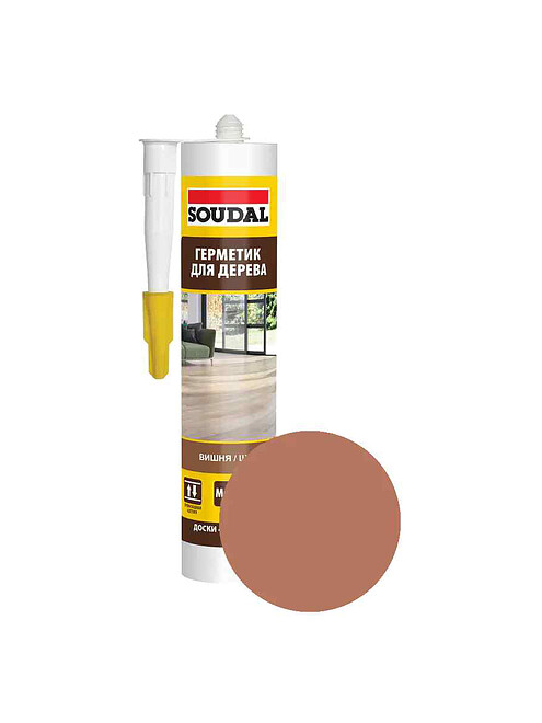 Герметик SOUDAL для паркета вишня, 280мл 495x660 Герметик SOUDAL для паркета вишня, 280мл 495x660 в Материке