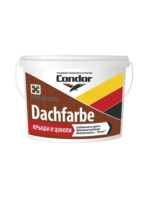 Краска Condor Dachfarbe D06 темно-коричневый, 3,25кг 495x660 Краска Condor Dachfarbe D06 темно-коричневый, 3,25кг 495x660 в Материке