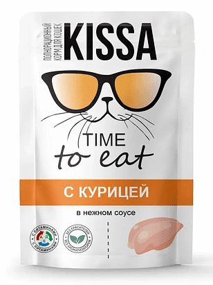 Корм для кошек Kissa индейка, соус (75г) 238x286 в Материке