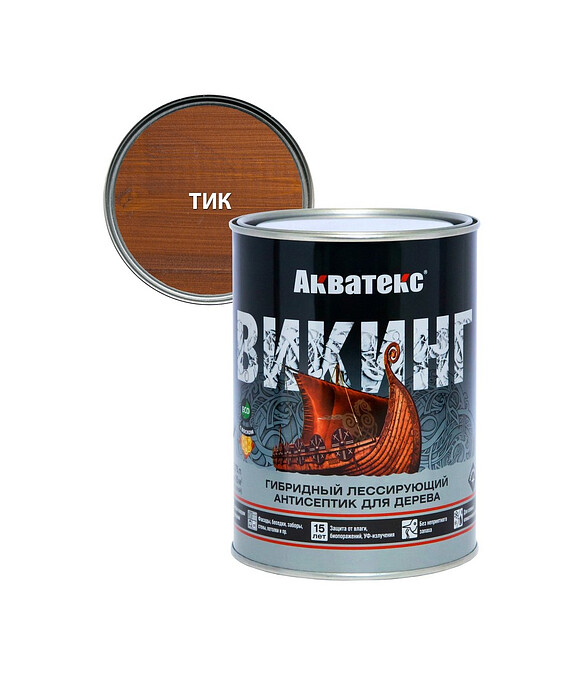 Антисептик АКВАТЕКС Викинг тик, 0,75л 586x674 в Материке