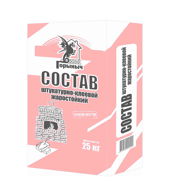 Состав Горыныч штукатурно-клеевой жаростойкий, 25кг 586x674 в Материке