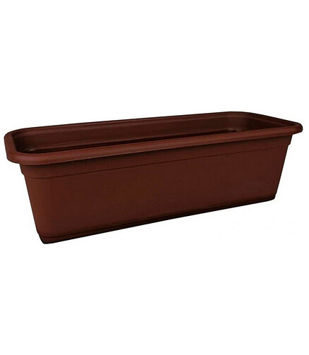 Ящик балконный VENUS Mat Eco Recycled (70x16x13см) пластик коричневый 5180-013 438x503 в Материке