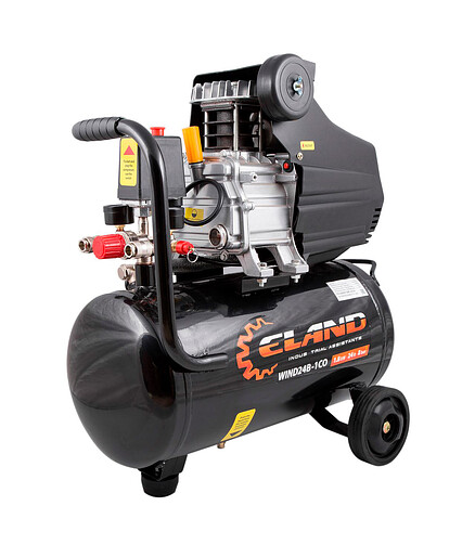 Компрессор ELAND Wind 24B-1CO 1,8кВт 24л 271л/мин 438x503 в Материке - Вариант 2