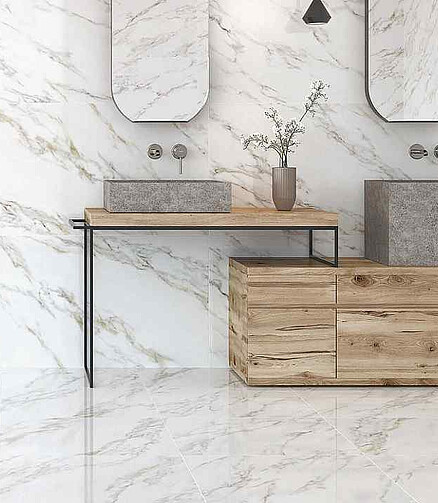 Керамогранит Prissmacer CALACATTA 60х120 см 1,44 м2 цвет gold 438x503 в Материке