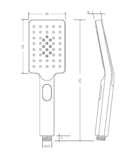 Лейка для душа ViEiR VR1017, 3 режима 438x503 в Материке - Вариант 3