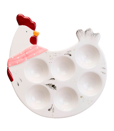 Блюдо д/яиц керам. Lefard Funny hens 358-2293 на 6 шт 24,3х22х3см 438x503 в Материке