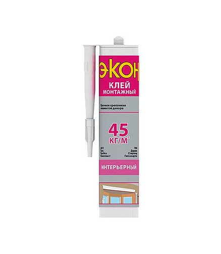 Клей ЭКОН Интерьерный монтажный белый, 400г 438x503 в Материке