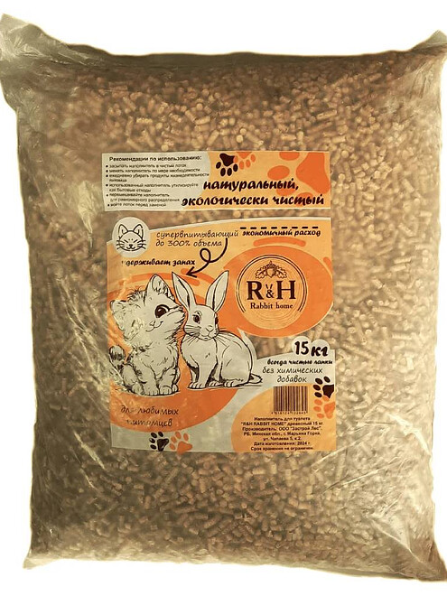 Наполнитель растительный древесный ТИМКА PREMIUM/R&H RABBIT HOME (30л/15кг) 495x660 Наполнитель растительный древесный ТИМКА PREMIUM/R&H RABBIT HOME (30л/15кг) 495x660 в Материке