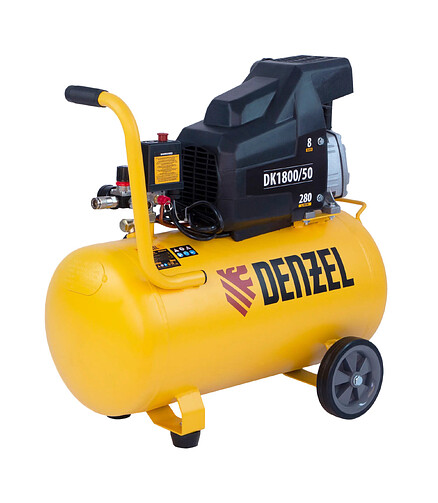 Компрессор DENZEL Х-PRO DK1800/50 1.8кВт 50л 280л/мин 438x503 в Материке