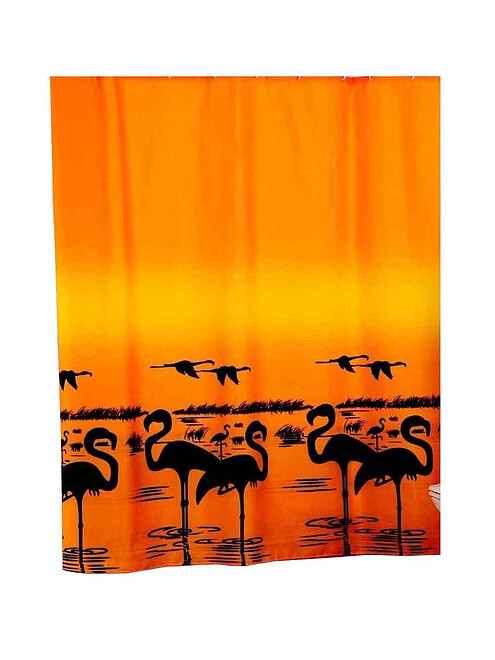 Штора для ванной комнаты FLAMINGO ЖЕЛТАЯ 180х200см (100% полиэстр) 495x660 Штора для ванной комнаты FLAMINGO ЖЕЛТАЯ 180х200см (100% полиэстр) 495x660 в Материке