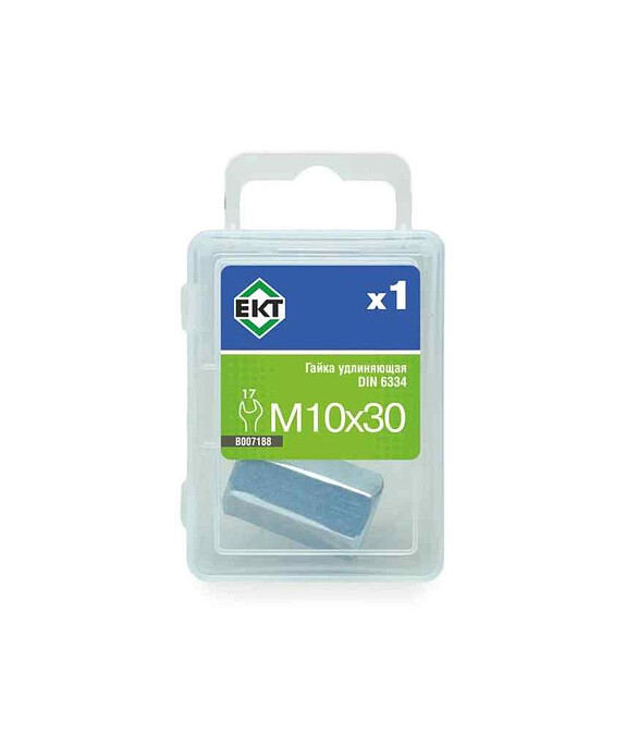 Гайка удлиняющая М10х30, DIN 6334 (уп=1шт) B007188 586x674 Гайка удлиняющая М10х30, DIN 6334 (уп=1шт) B007188 586x674 в Материке