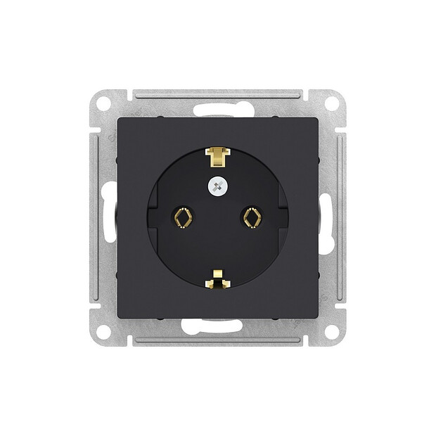 Розетка SE ATLAS Design ATN001043 1мест. с/з карбон
