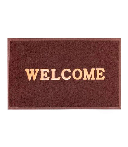 Коврик придверный WELCOME коричневый 40*60 438x503 в Материке