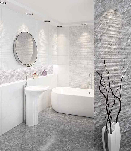 Плитка Beryoza Ceramica БОРНЕО 30х60см 1,62м2 цвет белый 438x503 в Материке