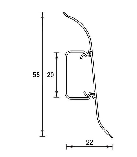 55.208. IDEAL_Классик плинтус ДУБ МОККО - 2.2м 438x503 в Материке - Вариант 3