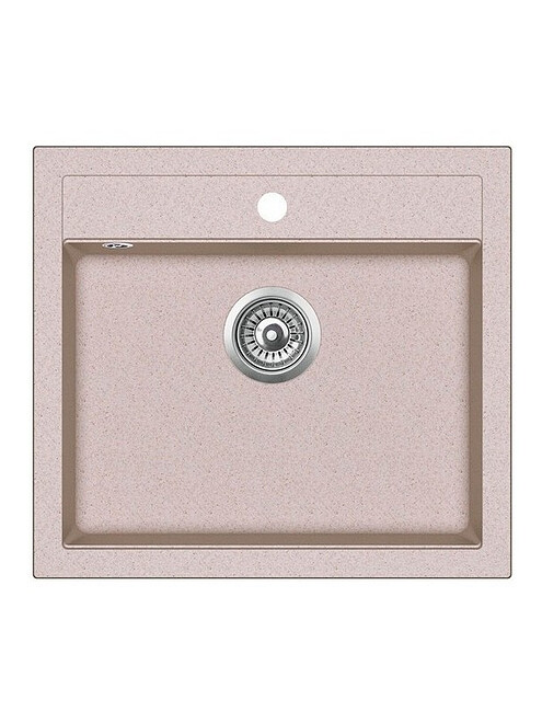 Мойка QUADRO SQQ100-110W 565x510мм гранит-бежевый с выпуском 495x660 Мойка QUADRO SQQ100-110W 565x510мм гранит-бежевый с выпуском 495x660 в Материке