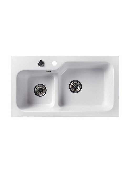 Мойка SG-REC-DUO-8045 800х452мм 1,5 чаши иск.мрамор-БЕЛЫЙ КВАРЦ правая с сифоном 495x660 Мойка SG-REC-DUO-8045 800х452мм 1,5 чаши иск.мрамор-БЕЛЫЙ КВАРЦ правая с сифоном 495x660 в Материке