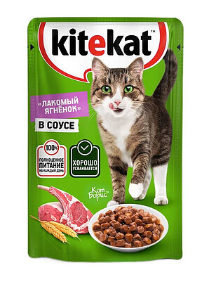 Корм для кошек KITEKAT ягненок, соус (85г) 238x286 в Материке