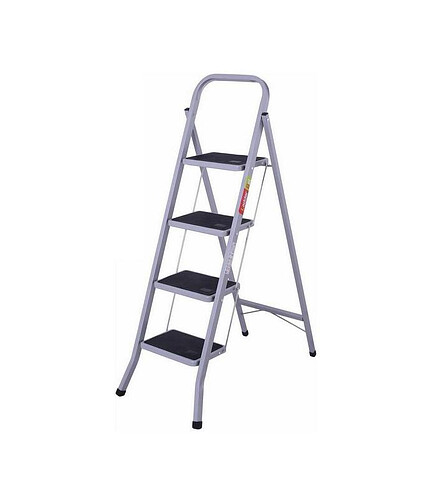 Лестница-стремянка LadderBel стальн. 4-ступ. с прорезин.ступенями 438x503 в Материке