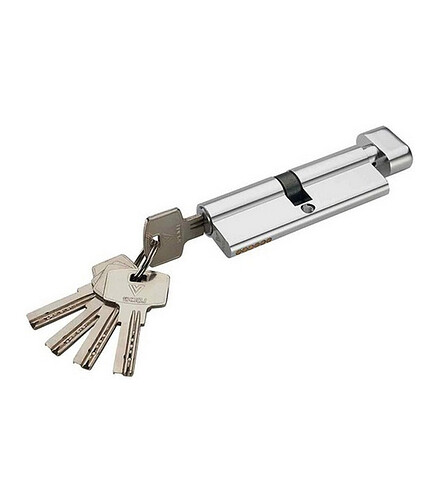 Механизм цилиндр. LOCKIT AL Z 90 45/45 ZCN (ключ/вертушка) 438x503 в Материке