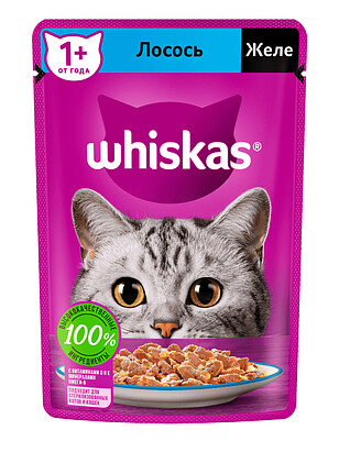Корм для кошек WHISKAS лосось, желе (75г) 238x286 в Материке