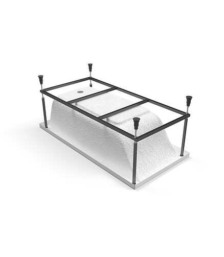 Ванна акриловая прямоугольная VIRGO 150x75см без ножек 438x503 в Материке - Вариант 4