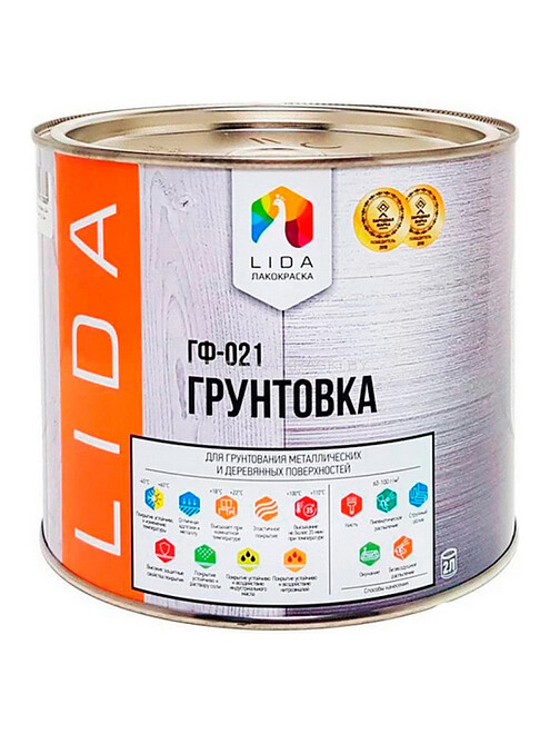 Грунтовка Lida ГФ-021 светло-серая, 2кг 495x660 Грунтовка Lida ГФ-021 светло-серая, 2кг 495x660 в Материке