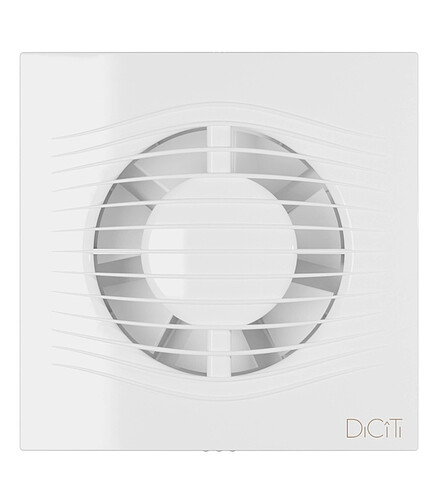 Вентилятор DICITI Slim d100 с обр.клапаном 438x503 в Материке