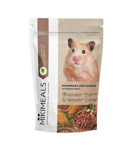 Корм для хомяков MIKIMEALS (800г) 438x503 в Материке