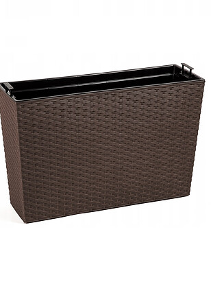 Кашпо WERBENA RATTAN с вкладышем (56x19x36см) пластик коричневый LA629-83 238x286 в Материке