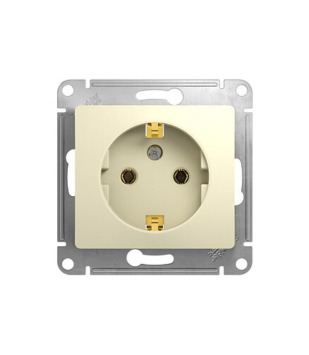 Розетка SE GLOSSA GSL000243 1мест. с/з беж. 438x503 в Материке