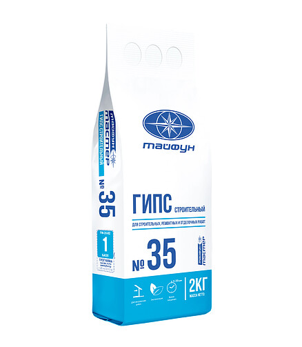 Гипс Тайфун Мастер № 35, 2кг 438x503 в Материке