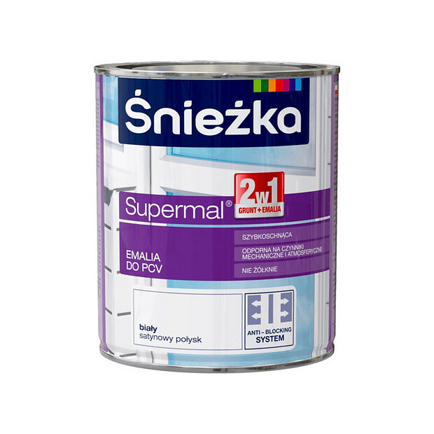 Эмаль SNIEZKA Supermal акриловая для ПВХ 0,75л