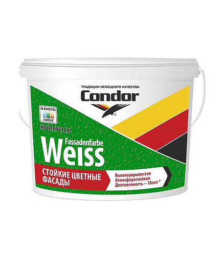 Краска Condor Fassadenfarbe, 7,5кг 438x503 в Материке