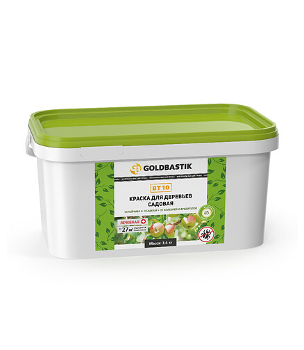 Краска для садовых деревьев GOLDBASTIK BT 10 (3,4кг) 438x503 в Материке