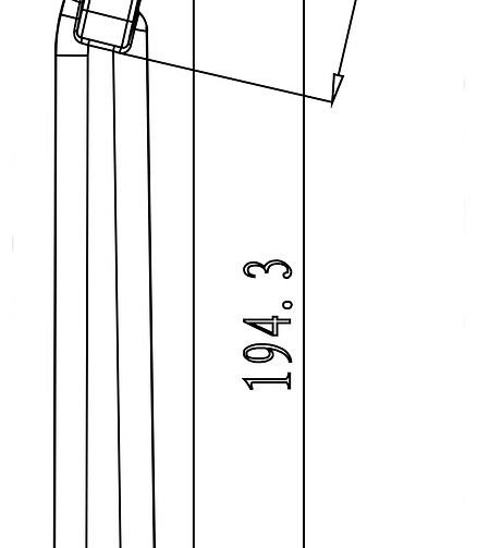 Лейка для душа LМ1411С, 80х244мм. 438x503 в Материке - Вариант 2