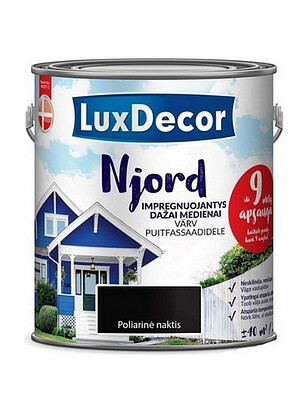 Краска LuxDecor Njord антисептик д/древесины Полярная ночь, 2,5л 238x286 в Материке