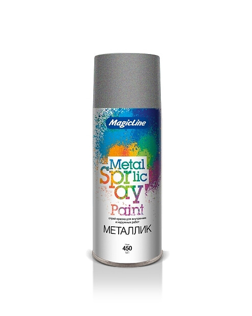 Краска аэроз. MagicLine металлик серебристая RAL120M, 265г 495x660 Краска аэроз. MagicLine металлик серебристая RAL120M, 265г 495x660 в Материке