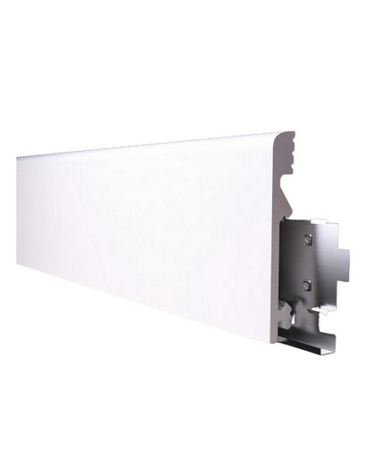 Плинтус SOLID_1UHD_11/100C полистирол БЕЛЫЙ- 2.4м 438x503 в Материке