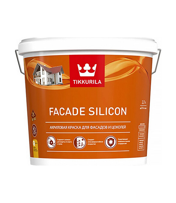 Краска Tikkurila Facade Silicon фасадная C гл/мат, 2,7л 586x674 Краска Tikkurila Facade Silicon фасадная C гл/мат, 2,7л 586x674 в Материке