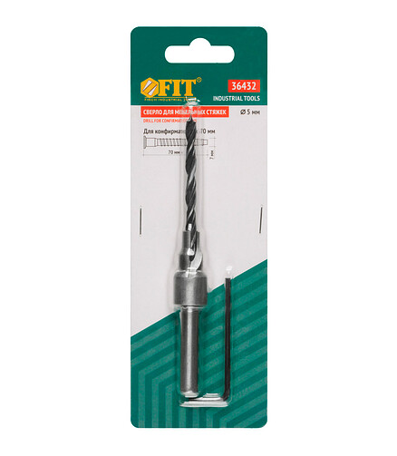 Сверло для конфирмата FIT 5мм (7х70мм) 438x503 в Материке - Вариант 3