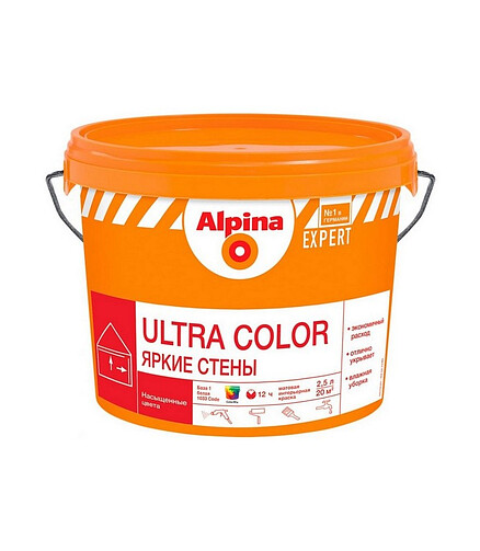 Краска Alpina EXPERT Ultra Color База1, 2,5л / 3,7кг 438x503 в Материке
