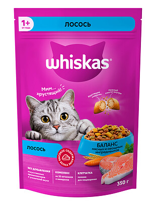 Корм для кошек WHISKAS лосось (0,35кг) 238x286 в Материке