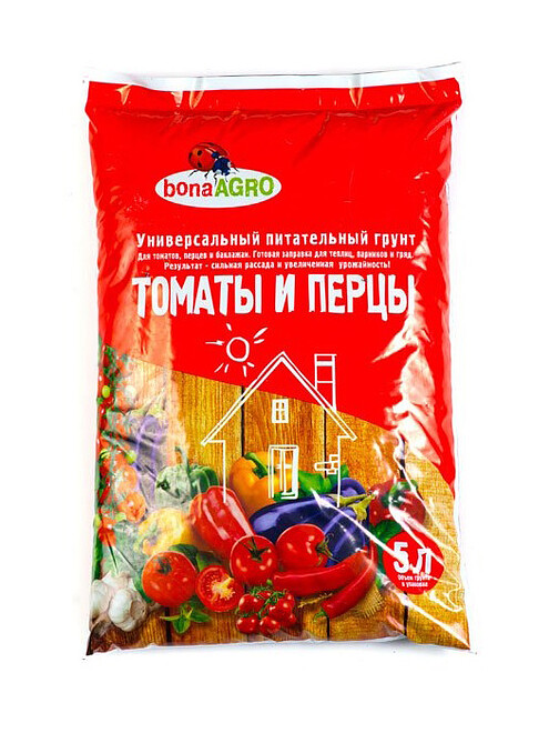 Грунт bonaAGRO для томатов и перцев (5л) 495x660 Грунт bonaAGRO для томатов и перцев (5л) 495x660 в Материке