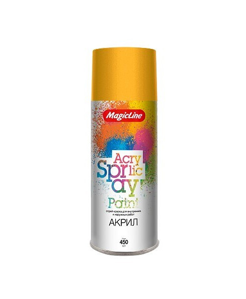 Краска аэроз. MagicLine акрил. RAL1003 желтая, 265г 495x660 Краска аэроз. MagicLine акрил. RAL1003 желтая, 265г 495x660 в Материке