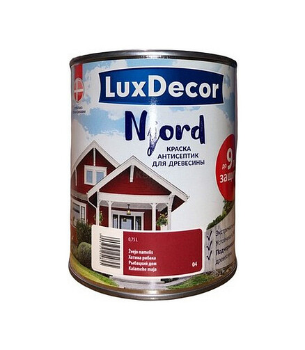 Краска LuxDecor Njord антисептик д/древесины Рыбацкий дом, 0,75л 438x503 в Материке